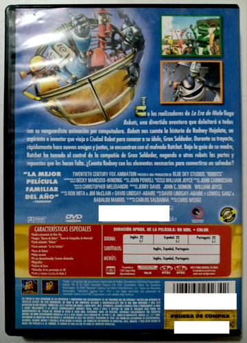 Robots Película Animada Dvd Original (Usado)