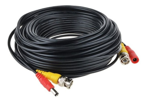 Cable Camara Video Corriente 18 Mts Bnc Plug 12v 18 Mt.