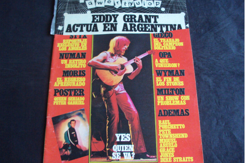 Revista Pelo # 144 - Tapa Yes / Eddie Grant En Argentina