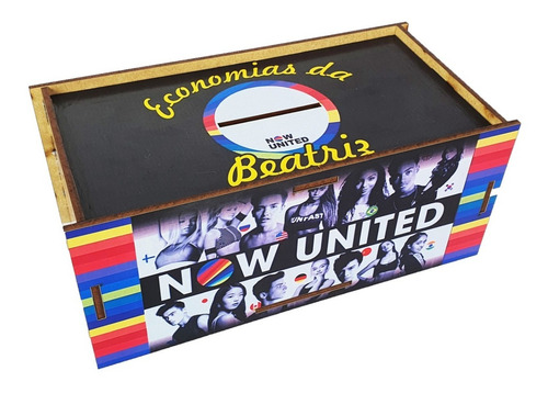 Imagem 3 de 9 de Kit Placa + Cofrinho Personalizado Now United Placa 1 Lado
