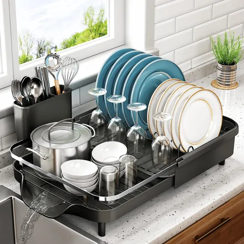 comprar Escurridor Para Plato Extensible Encimera Cocina Acero Juego