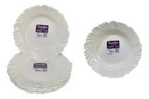 Comprar Jogo De 6 Pratos Fundo Branco Pétala Opaline Duralex - Nadir