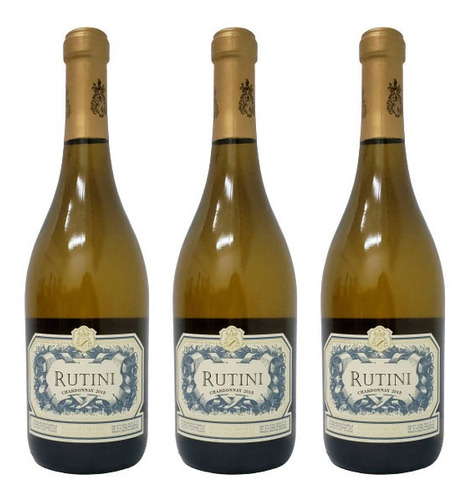 Vino Rutini Chardonnay 750 Ml Botella Pack X3