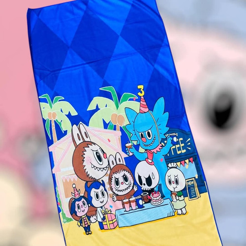 Toalla Microfibra Playa Stich Labubu Kuromi