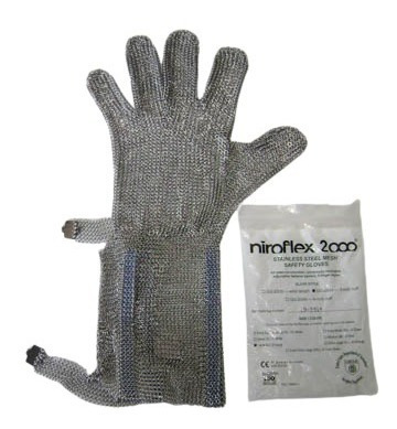 Guante Anticorte De Malla De Acero Inoxidable Carnicero Segu