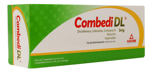 Combedi Dl Solución 75/5/100/100/20 Mg, 3 Ampolletas 1 Ml + 3 Ampolletas 2 Ml + 3 Jeringas
