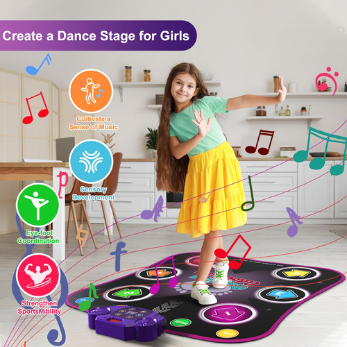 Tapete De Baile Electrónico Para Niños Con Bluetooth 6 Boton