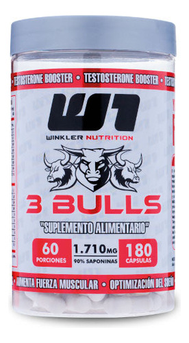 3 Bulls 180 Capsulas 60 Porciones - Winkler Nutrition