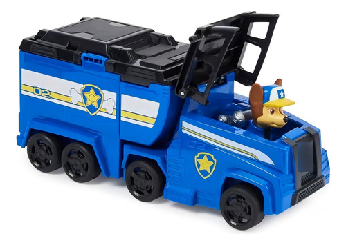 Vehiculo Paw Patrol Chase Big Truck Pups - Rescue Truck Color Azul