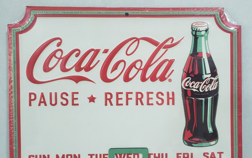 Coca Cola Calendario Retro Vintage Metal Marcadores Iman