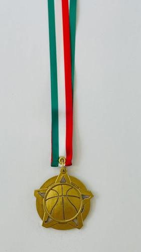Medallas De Basquetbol Tricolor