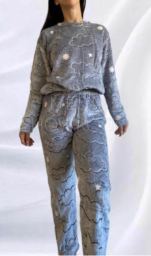 Imagen 7 de 9 de Pijama Polar Suave Mujer Invierno