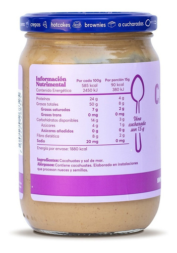 Cacahuatina Original M De Maní. Caja Con 12 Pzs Frasco 320 G