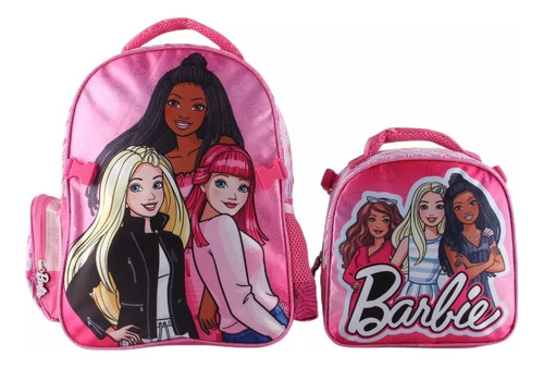 Mochila Escolar + Lonchera Barbie  Morral Niñas