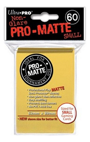 Protectores Mate Mini Small Amarillo X 60 - Ultra  Pro