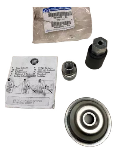 Kit Tuerca Antirrobo Rueda De Auxilio Fiat Strada Original