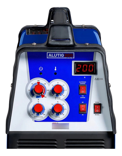 Máquina De Solda Soldadora Boxer Alutig 200 Ac/dc - Usada Azul (Usado)