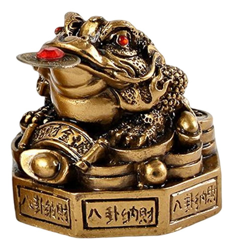 2 Lucky Charm Wealth Frog Figurita Ranas De Dinero De Bronce