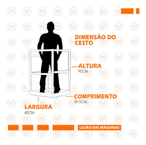 Plataforma Elevatória Elétrica Mastro Único Polti 130kg 8m