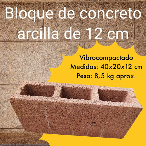 Bloques De Concreto Arcilla. Paquete De 6