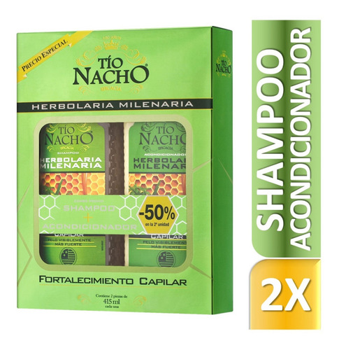 Monoestuche Tío Nacho Herbolaria Milenaria Sham + Aco X415ml