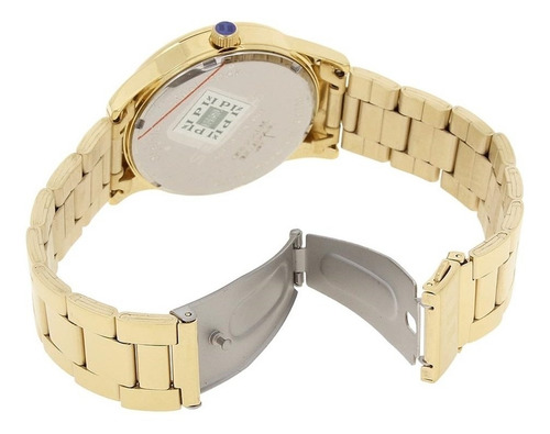 Relógio Seculus Feminino Dourado E Colar Jesus Cristo 22041