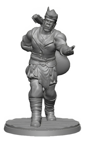Miniatura De Bardo Orc Rpg Dungeons And Dragons D&d