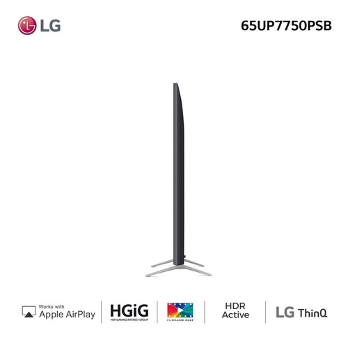 Imagen 9 de 10 de Smart TV LG AI ThinQ 65UP7750PSB LED webOS 6.0 4K 65" 100V/240V