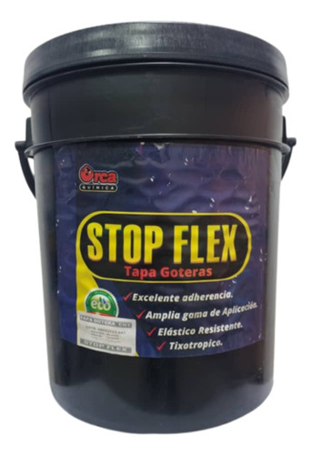 Stop Flex Sellador Acrilico Marca Orca Stopflex Cuñete 4gal