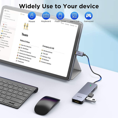 Imagen 4 de 7 de Hub Usb-c - 2 Port Usb 3.0 - Hdmi 4k 30hz Lector Sd/microsd