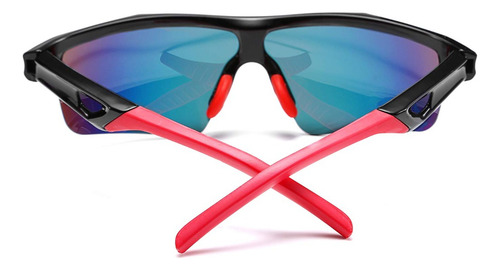 Gafas De Sol Feisedy Tr90 Deportivas Para Niños Lente Negro-rojo