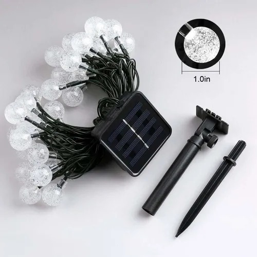 1 Serie De 100 Luces Led Solares Para Patio O Decoración