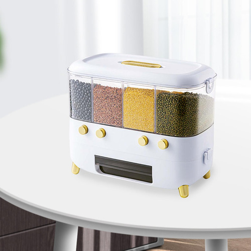 Dispensador De Alimentos Secos Contenedor De Blanco
