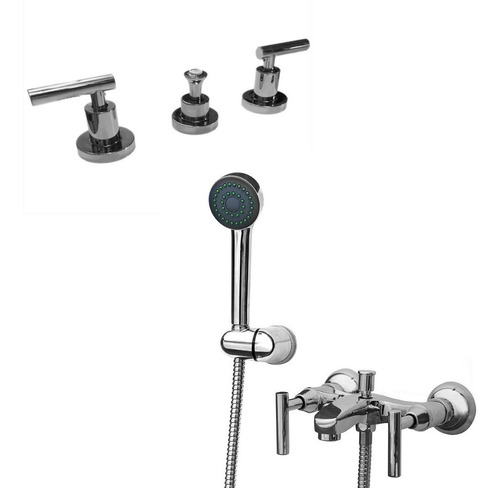 Griferia Hidromet Climb Ducha Exterior Lever + Bidet