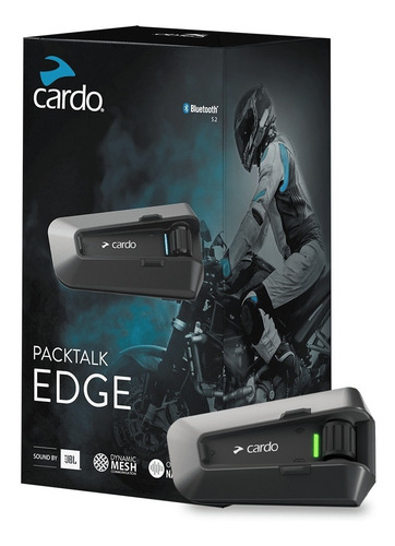 Intercomunicador Moto Cardo Packtalk Edge Due Jbl + Camiseta
