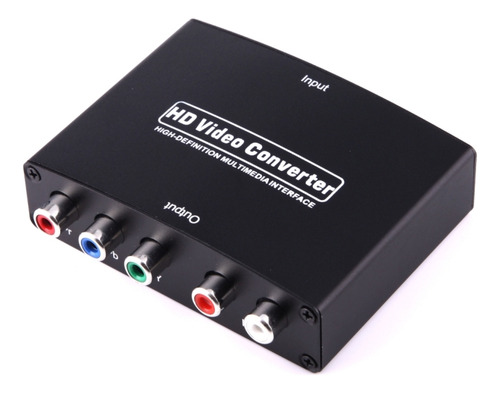 Adaptador Negro De Vídeo Hd Hdmi A Ypbpr Y Audio R/l