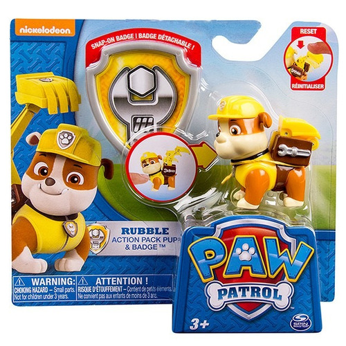 Paw Patrol Patrulla Canina Rubble Action Pack Original