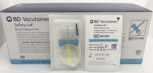 Mariposa Aguja Butterfly Safety Bd Vacutainer Vacio Prp X 10