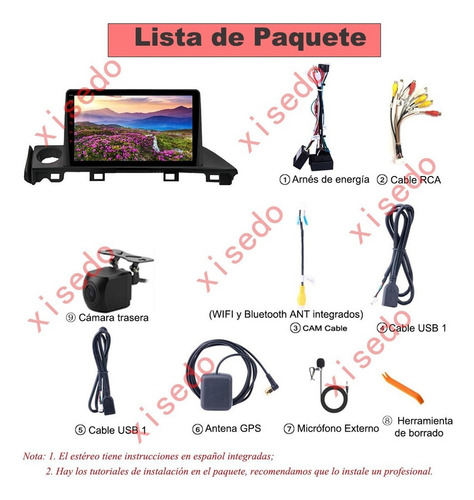 Estéreo P/ Mazda 6 2016-2017 Android Bluetooth Carplay 4+64g