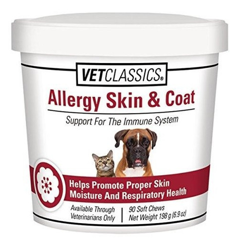 Alergia Skin Y Coat Mastica Suave Para Perros Y Gatos 90 Uni
