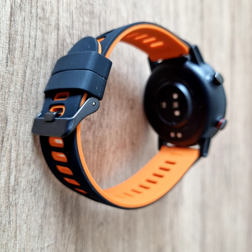 Correa Deportiva Doble Color Para Haylou Gs, Gst/gst Lite Negro/naranja Claro
