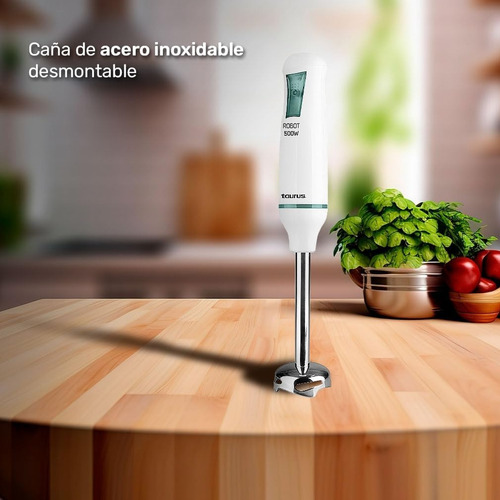 Batidora De Inmersión Taurus Robot 500 Inox Blanca Blanco