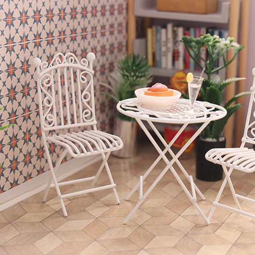 1/12 Casa De Muñecas Mesa Silla Muebles Miniaturas Niños