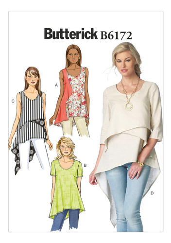 Butterick Patterns Ba50 Plantilla De Costura Para Túnica Y.