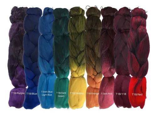 2 paquetes gigantes para trenzas en forma de caja de trenzas, color 118, rojo cereza