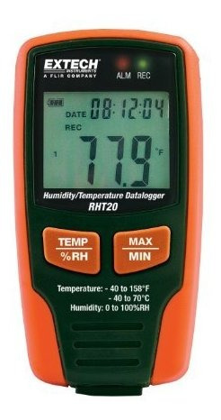 Registrador De Datos De Humedad Y Temperatura Extech Rht20