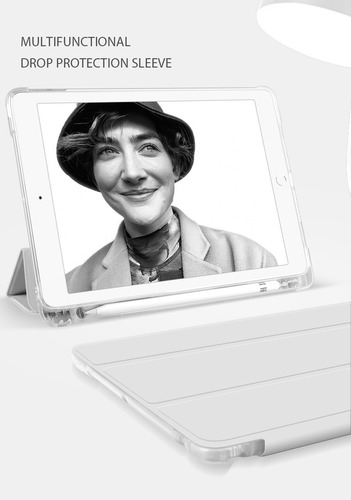 Imagen 4 de 5 de Funda Para iPad 10.2 Transparente 9° Gen (2021) Ranura Lápiz