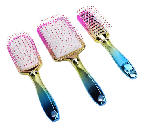 Juego De Cepillos Para Desenredar El Cabello, 3 Piezas, Galv