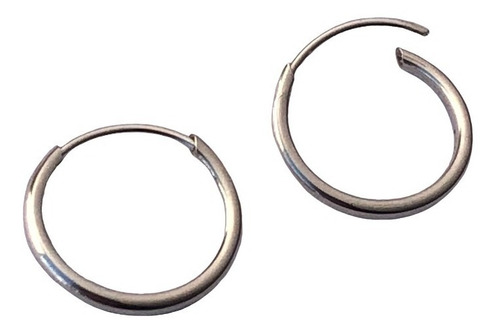 Aros Plata Argollas Cubanos 2,2 Cm (nro 6)