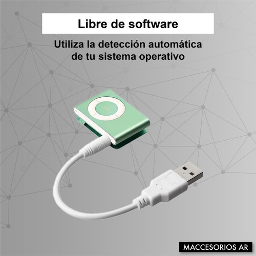 Imagen 5 de 10 de Cargador Y Sync Compatible iPod Shuffle A Usb 3 4 5 6 7 Gen